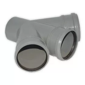 PVC, 110mm-50mm-50mm szűkített Y ág, lepke