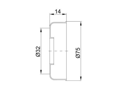 Takarórózsa szifonhoz 32mm, magasított, Styron