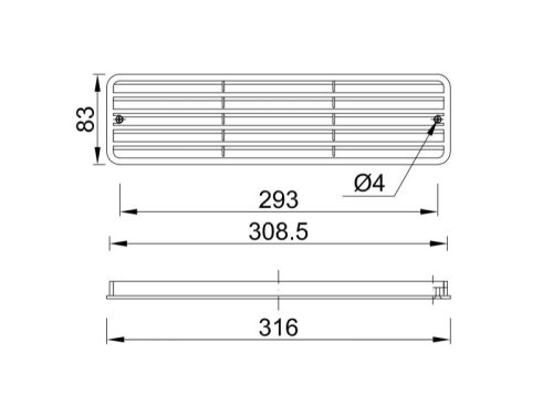 Szellőzőrács ajtóba, Styron