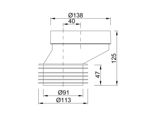 WC excenter 40mm, Styron