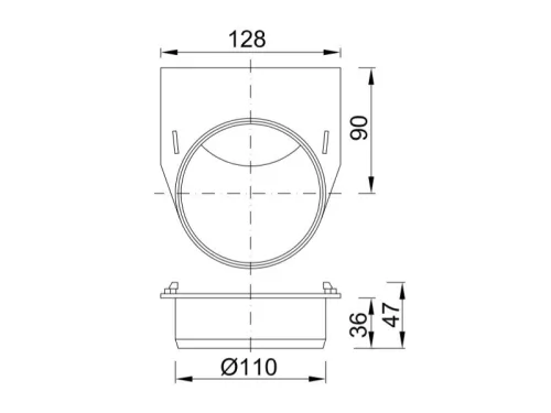 Kültéri folyóka bekötő elem 110mm, Styron