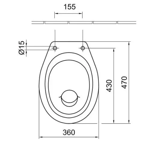 WC csésze lapos öblítésű, hátsó kifolyású, 4030 Alföldi