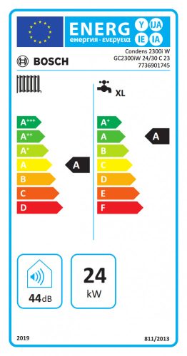 Bosch kondenzációs kombi gázkazán, Condens 2300i W 24/30 C 23* (7736902968)