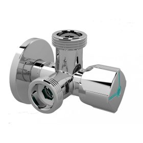   Sarokszelep, 1/2˝-3/4˝-3/4" vízkőmentes, A-80Twin Arco