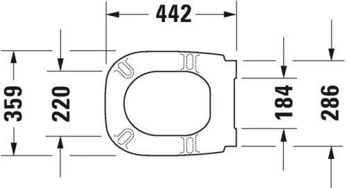 WC ülőke lecsapódásgátlóval Duravit D-Code WC-hez (0067390000)