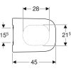 WC ülőke, SoftClosing, gyorskioldós, Slim, Geberit Smyle Square (500.688.01.1)