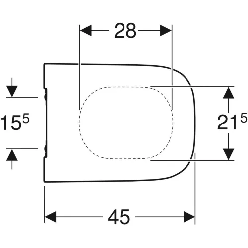 WC ülőke, SoftClosing, gyorskioldós, Slim, Geberit Smyle Square (500.688.01.1)