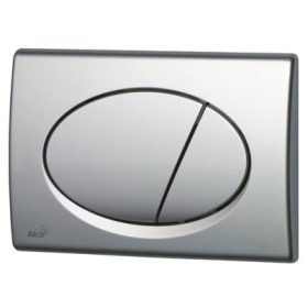   Nyomólap beépíthető wc-hez fényes-króm, AlcaPlast (M71)