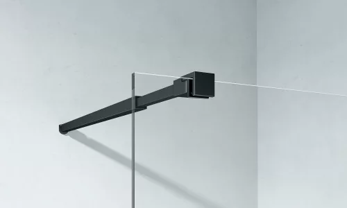 Zuhanyfal 120x200cm, fekete, Walk-In W10 Aquatrend
