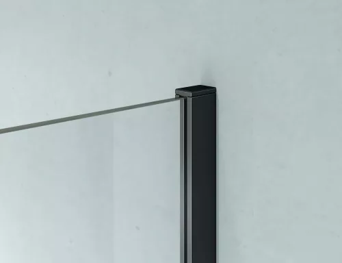 Zuhanyfal 120x200cm, fekete, Walk-In W10 Aquatrend