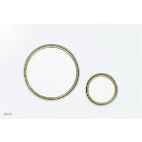  Nyomólap beépíthető wc-hez fehér-fényes/arany-fényes, AlcaPlast (M775)