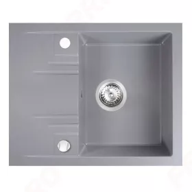   Mosogató 1 medencés csepptálcás Mezzo II 48/58 szürke, gránit, Ferro