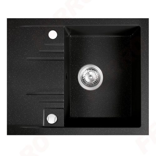 Mosogató 1 medencés csepptálcás Mezzo II 48/58 grafit shine, gránit, Ferro