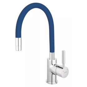   Álló mosogatócsaptelep elasztikus kifolyóval, Zumba, Klasszikus Kék, Ferro