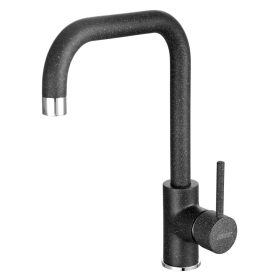   Álló mosogatócsaptelep, gránit, fekete-antracit, hosszú kifolyóval, Freya, Ferro