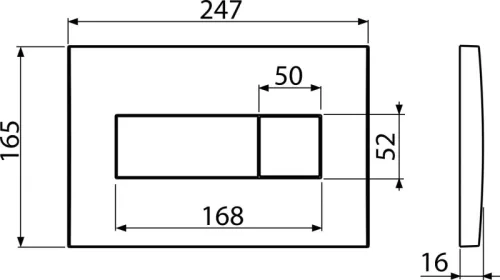 Nyomólap beépíthető wc-hez fehér, AlcaPlast (M370)