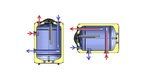 BCE fűtés-hűtés puffertartály, hőcserélő nélkül, szigeteléssel, 60 l álló/fali*
