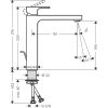 Mosdó csaptelep leeresztőszeleppel 190, Vernis Shape matt fekete, Hansgrohe