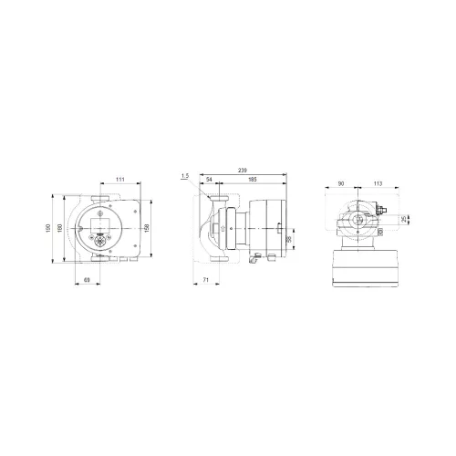 Grundfos Magna 3 25/100-180, 6/4" keringetőszivattyú