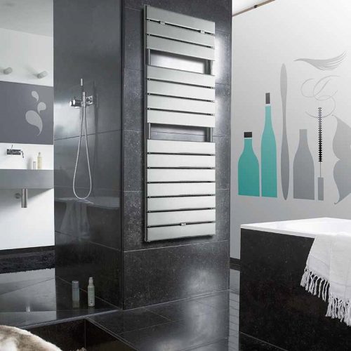 Törölközőszárítós radiátor, 500x840 egyenes, fehér, Lazzarini Palermo