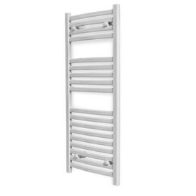   Törölközőszárítós radiátor, 600x1150 íves, fehér, Lazzarini Merano