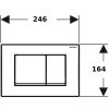 Nyomólap beépíthető wc-hez fehér, Geberit Delta30