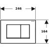 Nyomólap beépíthető wc-hez matt króm, Geberit Delta30