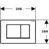 Nyomólap beépíthető wc-hez fényes króm, Geberit Delta30