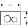 Nyomólap beépíthető wc-hez fényes króm, Geberit Delta20