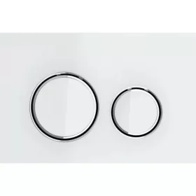   Nyomólap beépíthető wc-hez fehér üveg/fényes króm/fehér üveg, Geberit Sigma21