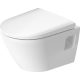 WC csésze mély öblítésű, fali, perem nélküli Rimless, compact, Duravit D-Neo