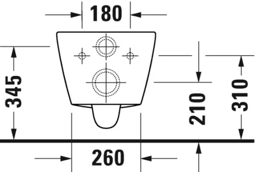 WC csésze mély öblítésű, fali, perem nélküli Rimless, comp., Duravit D-Neo szett