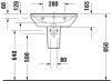 Mosdó 600mm, fali, Duravit D-Neo