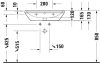 Mosdó 650mm, fali, Duravit D-Neo