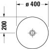 Mosdó 400mm, pultra ráültethető mosdótál kerek, Duravit D-Neo