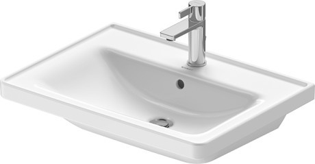 Mosdó 650mm, bútorral aláépíthető mosdótál, Duravit D-Neo