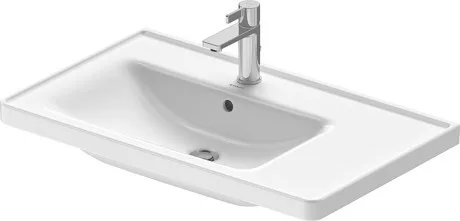 Mosdó 800mm, aszimmetrikus (balos) bútorral aláépíthető mosdótál, Duravit D-Neo