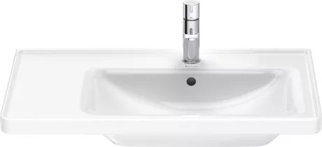 Mosdó 800mm, aszimmetrikus (jobbos) bútorral aláépíthető mosdótál, Duravit D-Neo