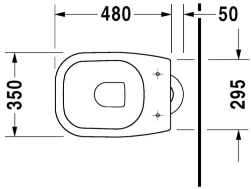 WC csésze mély öblítésű, alsó kifolyású, Duravit D-Code