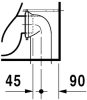 WC csésze mély öblítésű, hátsó kifolyású, zárt, Duravit D-Code