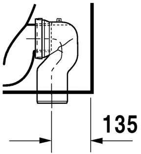 WC csésze mély öblítésű, hátsó kifolyású, zárt, Duravit D-Code