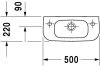 Mosdó 500mm, fali, balos csaplyukkal, Duravit D-Code