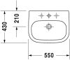 Mosdó 550mm, fali, Duravit D-Code