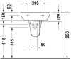 Mosdó 550mm, fali, Duravit D-Code