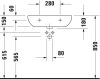 Mosdó 600mm, fali, Duravit D-Code