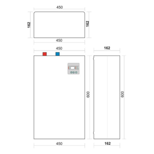 Centrometal El-Cm eBasic szett  6 kW elektromos kazán + keringető szivattyú*