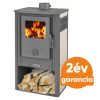 Acél lemez fatüzelésű kályha, 7-9 kW sötét szürke-krém, Blist Konzul LM*