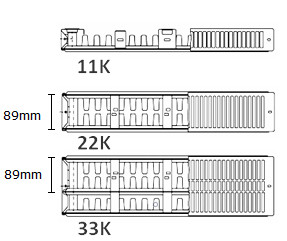 T3 Box talpas radiátortartó 89 mm - Thermokraft, Baxi, Star radiátorhoz