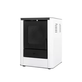   Vízteres fatüzelésű kályha, 18 kW fehér, Falcon RIMINI Comodo Central W18