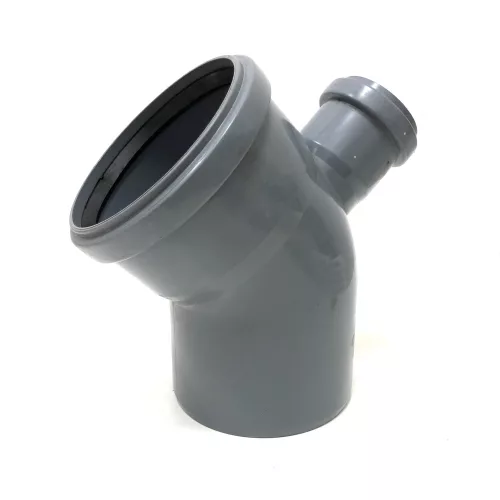 PVC, 110mm-50mm 45° felső elágazással